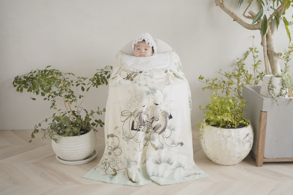 お宮参りスタジオ撮影+ 大阪天満宮 お出かけ着物レンタルプラン