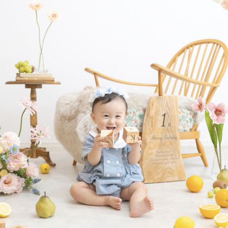 パンとフルーツ🍞🍊 田園都市線フォトスタジオ/写真館のBirthday Planの画像